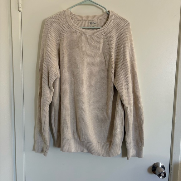 Knit by J Crew Men's Heritage cotton ribbed sweater M Fall 100% Cotton Timeless - Picture 2 of 9